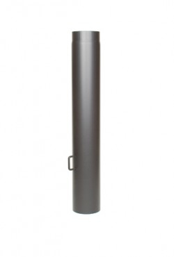 100 cm pijp met klep 2mm Ø 150 zwart