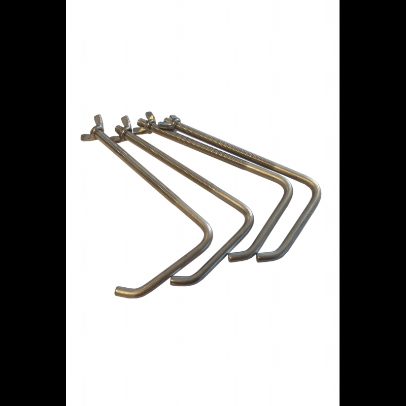Colt Set Losse Haken + Vleugelmoer Van Colt Mate RVS