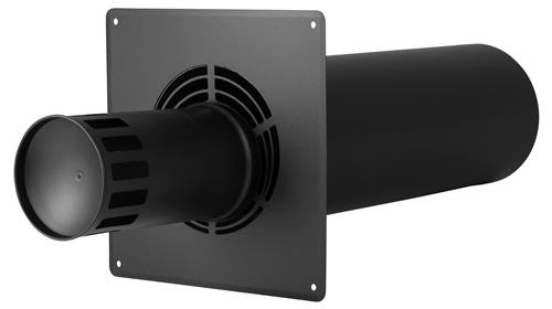Concentrisch Deco Ø 100-150 muurdoorvoer 3 delig Zwart