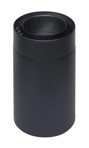 Concentrisch Deco Ø 100-150 pijp 25 cm Zwart