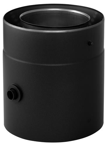 Concentrisch Deco Ø 100-150 pijp + meetpunt 25 cm Zwart