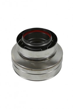 Holetherm contra aansluitstuk 130-200 naar 100-150 zwart