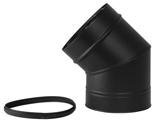 Holetherm Bocht 45° zwart Ø 300