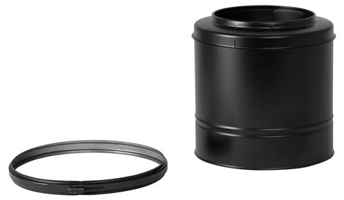 Holetherm Topsectie zwart Ø 300
