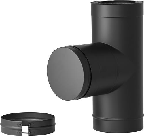 EVO-150 T-stuk 90° + deksel zwart