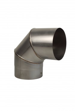 EW-Deco 130 RVS bocht 90 graden Zwart