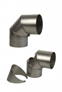 EW-Deco 150 RVS bocht 90 graden met luik