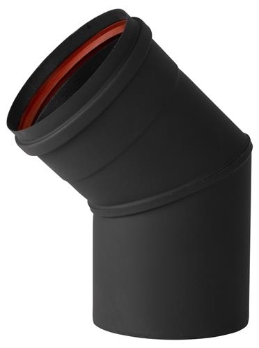 EWG-80 Bocht 45° zwart DK-therm 910