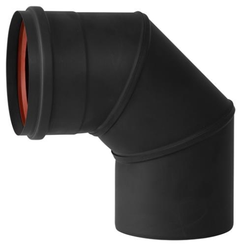 EWG-80 Bocht 90° graden zwart DK-therm 910
