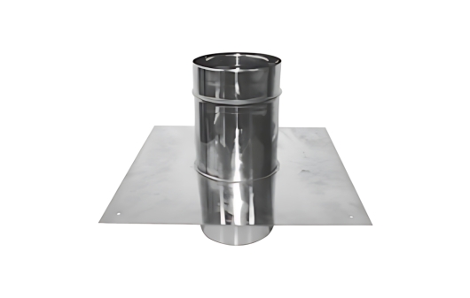 Flexinox Concentrisch Schouwplaat bovenaan groot (40cmx40cm) buitendaks Ø 130/200