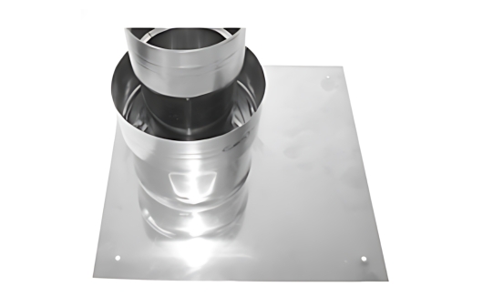 Flexinox Concentrisch Schouwplaat onderaan (excentrisch) (40cmx40cm) Ø 100/150