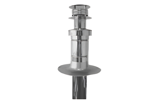 Flexinox Concentrisch Vertikaal eindstuk compleet (excl. plakplaat) Ø 130/200