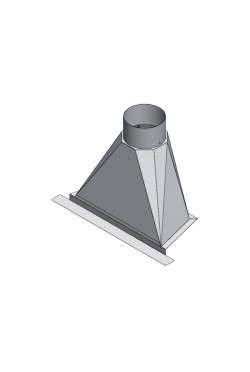 Front 70cm rookkap naar Ø 250mm type HF