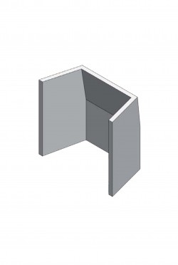 Front 70cm rugwand grijs type HF