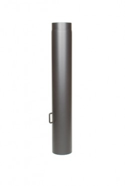 50 cm pijp met klep 2mm Ø 150 Zwart