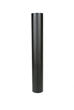100 cm pijp strak met klep 2mm Ø 150 zwart