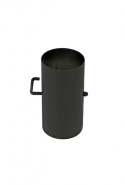 25 cm pijp strak met klep 2mm Ø 150 zwart