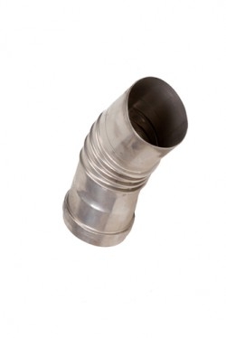 Holetherm bocht 30° enkelwandig 080 Blank