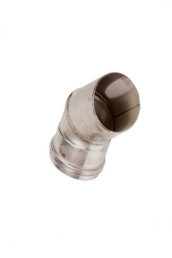 Holetherm bocht 45° enkelwandig 080 Blank