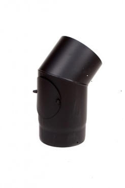 Bocht 45° met luik 2mm Ø 180 zwart