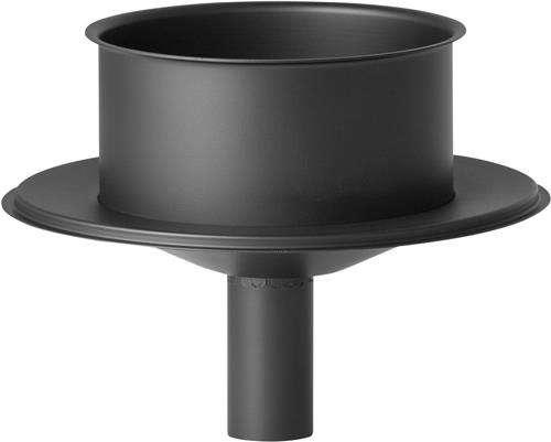 Holetherm losse deksel met condens-afvoer Ø 200 zwart