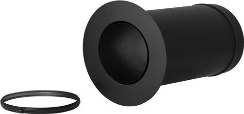Holetherm Nisbus dubbelwandig met rozet 50 cm Ø 175 Zwart