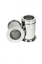 Holetherm Nisbus dubbelwandig met rozet 50 cm Ø 150 Blank