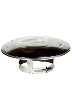 Holetherm regenkap RVS enkelwandig Ø 125