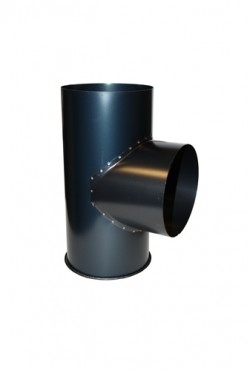 Holetherm T-stuk 90° met deksel Ø 131 geblauwd