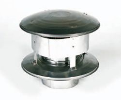Holetherm trekkap RVS enkelwandig Ø 400 Blank