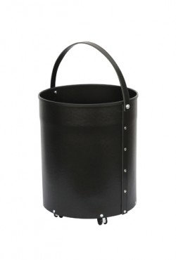 Houtbak 50.040N zwart leer