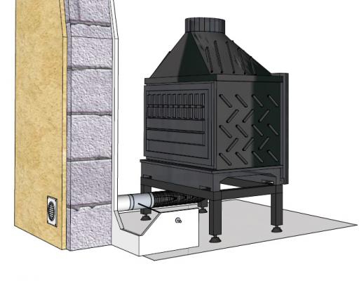Luchttoevoer set compleet met kabelbediening K-150