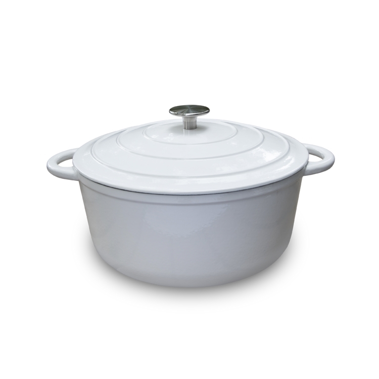 OUTR Round Casserole Satin White 28 cm