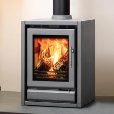Stovax Riva F40 Avanti Zilver Metallic Houtkachel