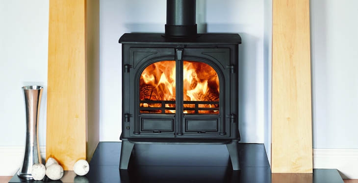 Stovax Stockton 8 Dubbele Deur Metallic Groen Houtkachel