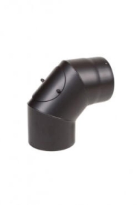 Bocht 90° met luik 2mm 180 Zwart