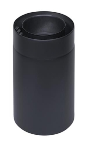 Concentrisch Deco Ø 100-150 pijp 25 cm Zwart