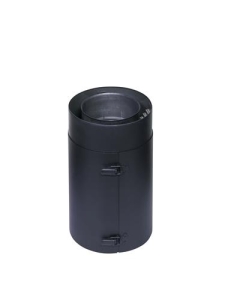 Concentrisch Deco Ø 100-150 pijp inspectie 25 cm Zwart