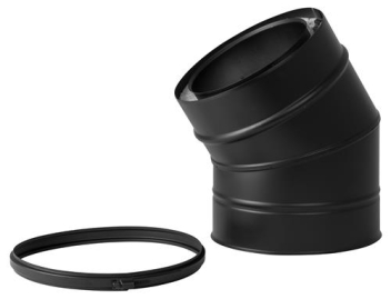 Holetherm Bocht 30° zwart Ø 300