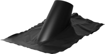 Holetherm Loodslab hellend 5°-25° zwart Ø 300