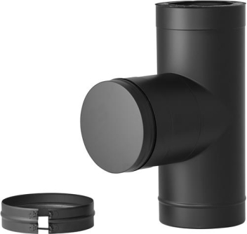 EVO-150 T-stuk 90° + deksel zwart