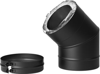 EVO-200 Bocht 45° zwart