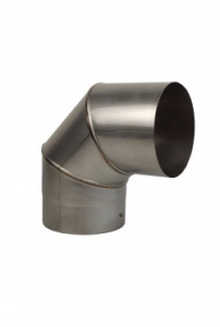 EW-Deco 150 RVS bocht 90 graden Zwart