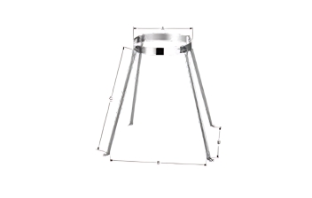 Flexinox Bofill Schouwbeugel voor flexibel Ø 80 Zwart
