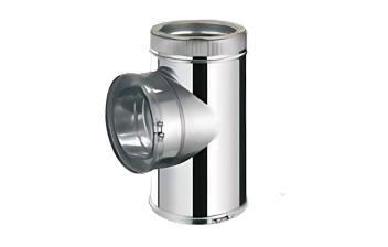 Flexinox Bofill T-stuk 90° + dop condens Ø 125 Zwart