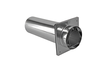 Flexinox Concentrisch Muurdoorvoer (Excl. korf of kap - incl. 2 x rosas) Ø 80/125 Zwart