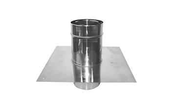 Flexinox Concentrisch Schouwplaat bovenaan groot (40cmx40cm) buitendaks Ø 100/150