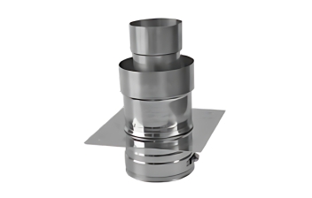 Flexinox Concentrisch Schouwplaat onderaan (voor flexibel) Ø 130/200