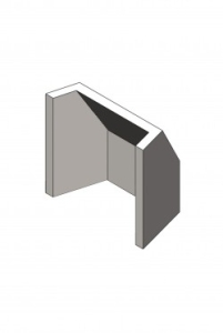 Front 65cm rugwand geel type HF