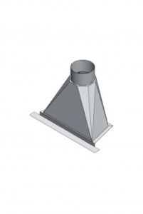 Front 70cm rookkap naar Ø 250mm type HF